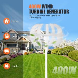 400W Vertical Wind Turbine Generator with Controller