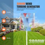 3000W Vertical Wind Turbine Generator for Home
