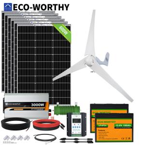 ECO-WORTHY 1000W Wind Turbine & Solar Panel Kit