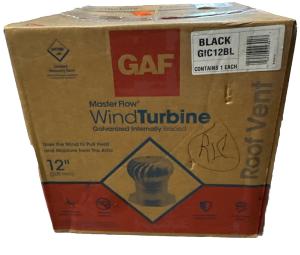 12-Inch Black Wind Turbine for Home Use