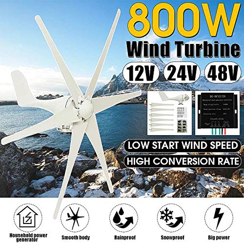 AIBOAT 800W 6 Blade Horizontal Wind Turbine (24V)