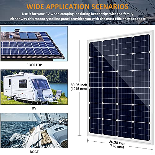 AUECOOR 1120W 12V Hybrid Solar Panel Wind Turbine