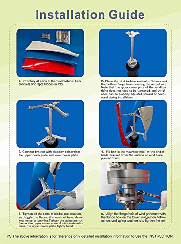 New Efficient Vertical Wind Turbine, 9000W 3 Blades