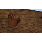 12-Inch Brown Aluminum Wind Turbine for Home