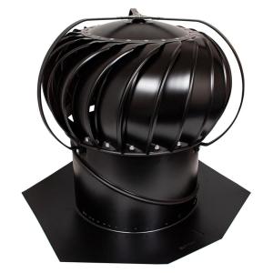 12" Black Aluminum Wind Turbine with Bracing