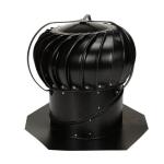 14" Black Aluminum Wind Turbine with Brace