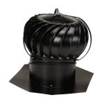 14" Black Aluminum Wind Turbine with Brace