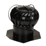 14" Black Aluminum Wind Turbine with Brace