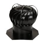 14" Black Aluminum Wind Turbine with Brace
