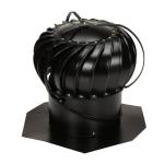 14" Black Aluminum Wind Turbine with Brace
