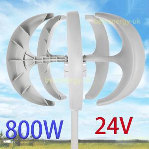 800W 24V Wind Turbine with 5 Blades