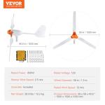 VEVOR 800W Home Wind Turbine Generator Kit