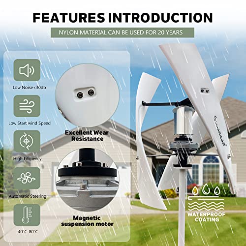 New Efficient Vertical Wind Turbine, 9000W 3 Blades