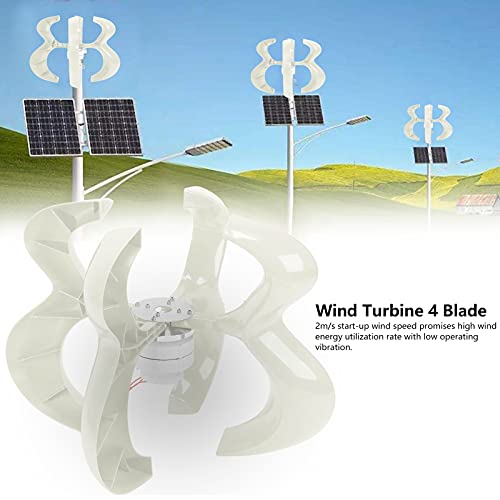 600W White Vertical Axis Wind Turbine Kit for Home