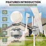 3000W Vertical Wind Turbine Kit for Home
