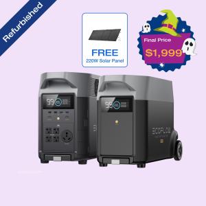 EcoFlow DELTA Pro Power Station with Extra Battery