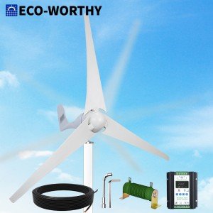 1000W Wind Turbine & Bifacial Solar Panel Kit