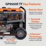 Generac Tri-Fuel Portable Generator for Home Use