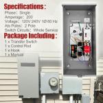 200 Amp Automatic Transfer Switch for Home Use