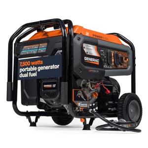 Generac 7500-Watt Dual-Fuel Portable Generator
