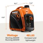 Generac 8251 2500-Watt Portable Inverter Generator