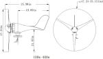 400W 24V Wind Turbine Generator for Home Use