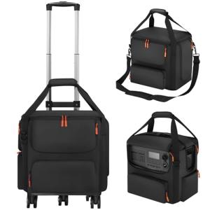 Portable Power Station Carrying Bag with Wheels
