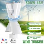 800W Vertical Axis Wind Turbine with Charge Controller