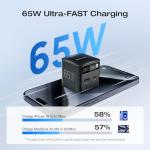 65W USB C Fast Charger with Retractable Cable