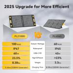 100W Portable Bend-Resistant Solar Panel for Outdoors