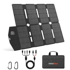 SOKIOVOLA 100W Portable Solar Panel Charger Kit