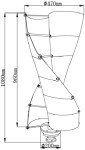 Vertical Spiral Wind Turbine Generator - 8000W