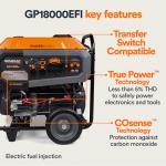 Generac 7706 GP18000EFI 18,000-Watt Portable Generator