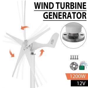 1200W 5-Blade Wind Turbine Generator for Home