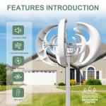 5000W Vertical Wind Turbine for Home Energy