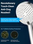 Cobbe All Metal Shower Head with Handheld – Solid Stainless Steel 3-Mode High Pressure Showerhead, Detachable Wand with 59" Hose & Adjustable Bracket Water Saving Eco-Flow