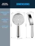 Cobbe All Metal Shower Head with Handheld – Solid Stainless Steel 3-Mode High Pressure Showerhead, Detachable Wand with 59" Hose & Adjustable Bracket Water Saving Eco-Flow