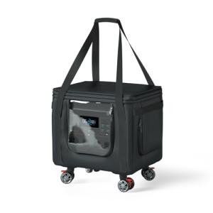FOLU Power Station Carrying Bag,Easy to Carry,360°Universal Wheels, Waterproof&Dustproof, 15x13x12in Fit1200w-2000w, Dabsson/BLUETTI/FOSSIBOT/VTOMAN/Jackery,Travel, Camping, Parties,RV