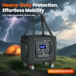 FOLU Power Station Carrying Bag,Easy to Carry,360°Universal Wheels, Waterproof&Dustproof, 15x13x12in Fit1200w-2000w, Dabsson/BLUETTI/FOSSIBOT/VTOMAN/Jackery,Travel, Camping, Parties,RV