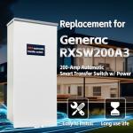 BZYOUYI 200 Amp Single Phase Automatic Transfer Switch w/Power Management Replacement for Generac RXSW200A3, NEMA 3R Aluminum Enclosure for Indoor and Outdoor Use