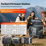 FOLU Power Station Carrying Bag,Easy to Carry,360°Universal Wheels, Waterproof&Dustproof, 15x13x12in Fit1200w-2000w, Dabsson/BLUETTI/FOSSIBOT/VTOMAN/Jackery,Travel, Camping, Parties,RV