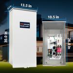 BZYOUYI 200 Amp Single Phase Automatic Transfer Switch w/Power Management Replacement for Generac RXSW200A3, NEMA 3R Aluminum Enclosure for Indoor and Outdoor Use