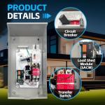 BZYOUYI 200 Amp Single Phase Automatic Transfer Switch w/Power Management Replacement for Generac RXSW200A3, NEMA 3R Aluminum Enclosure for Indoor and Outdoor Use