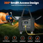 FOLU Power Station Carrying Bag,Easy to Carry,360°Universal Wheels, Waterproof&Dustproof, 15x13x12in Fit1200w-2000w, Dabsson/BLUETTI/FOSSIBOT/VTOMAN/Jackery,Travel, Camping, Parties,RV