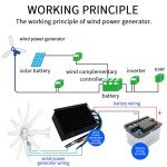 12V/24V Wind Turbine Generator Kit with MPPT