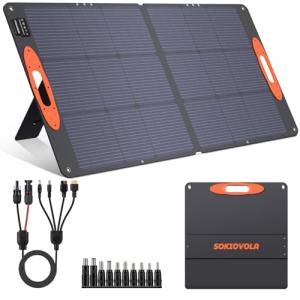 SOKIOVOLA 110W Portable Foldable Solar Panel Charger