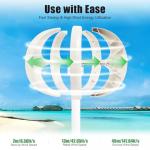 Vertical Wind Turbine Generator Kit, 600W 12/24V