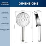 Cobbe All Metal Shower Head with Handheld – Solid Stainless Steel 3-Mode High Pressure Showerhead, Detachable Wand with 59" Hose & Adjustable Bracket Water Saving Eco-Flow