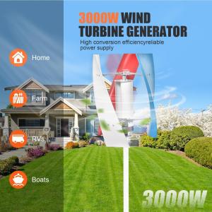 3000W 3-Blade Wind Turbine with MPPT Controller