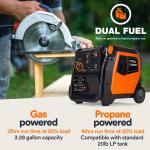Generac iQ3800 Portable Inverter Generator, Dual Fuel